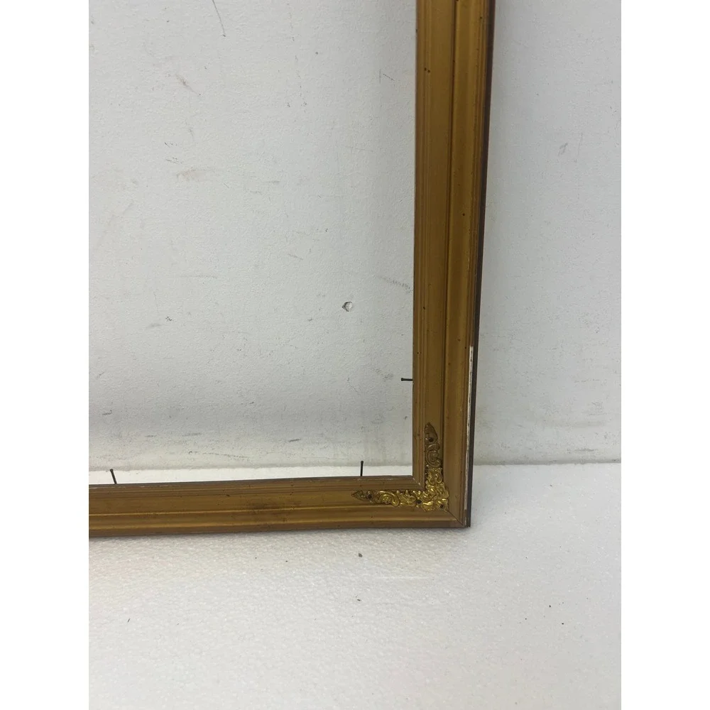 Antique Gold Gilt Picture Frame Ornate Vintage Wood Victorian Decor Fits 13x16